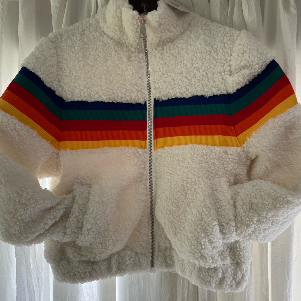 NWT size small Paper Crane Sherpa jacket